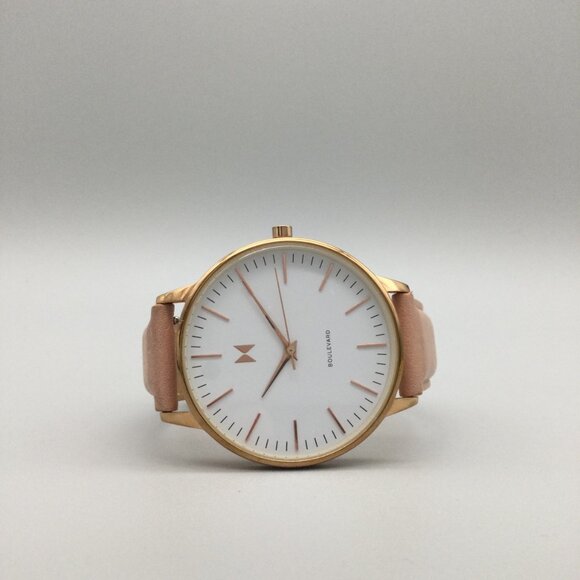 MVMT Rodeo Boulevard Watch Women 38mm Rose Gold Tone Leather Band New Battery main image 11